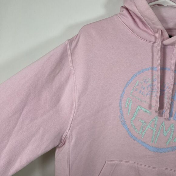 Nike NYC It’s All A Game Hoodie Sweatshirt Mens Size Small Pink Fleece EUC - Picture 7 of 14